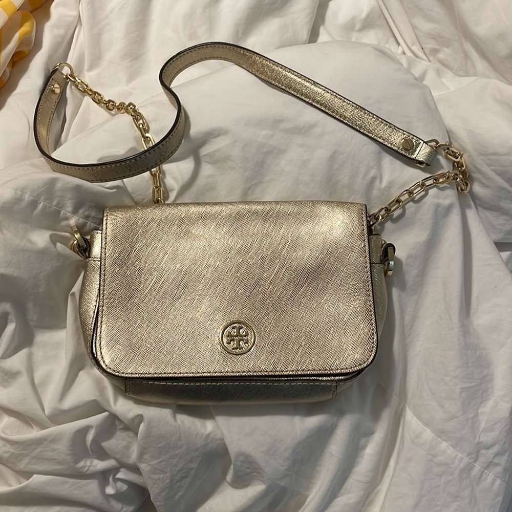 Gold Tory Burch Purse